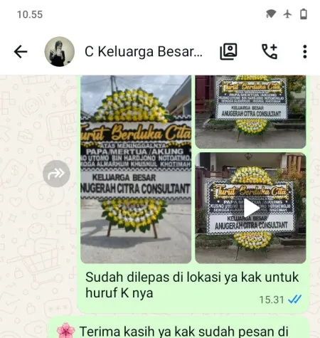 Pengiriman Papan Bunga Duka Radio Dalam